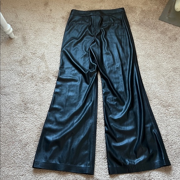 NWOT Alice + Olivia Black Faux Wide-Leg Pants - Picture 6 of 8